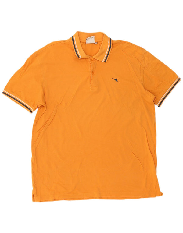 DIADORA Poloskjorte til mænd 2XL Orange Bomuld