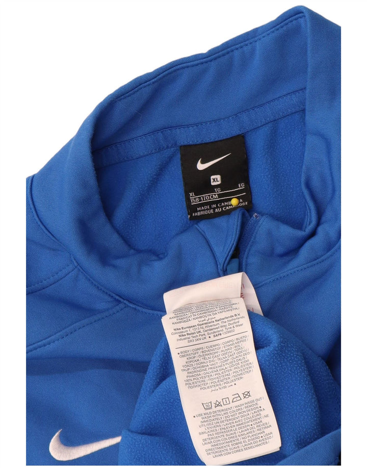Nike Boys Grafisk Pullover med lynlås-hals træningsdragt Top 13-14 år XL Blå