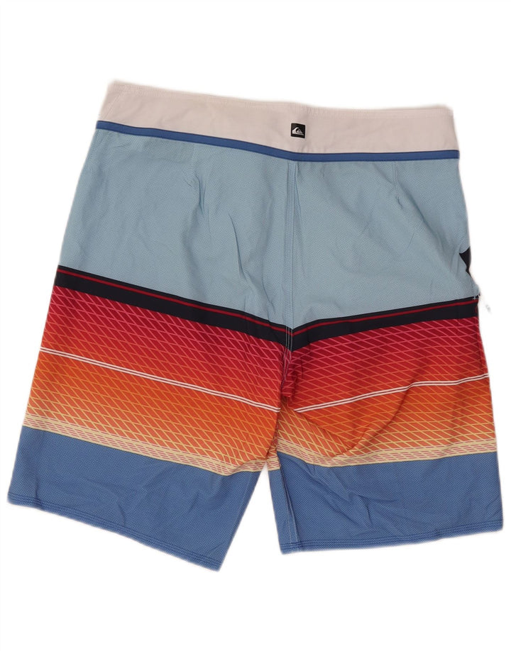 Quiksilver Grafiske svømmeshorts til mænd mellemblå stribet polyester