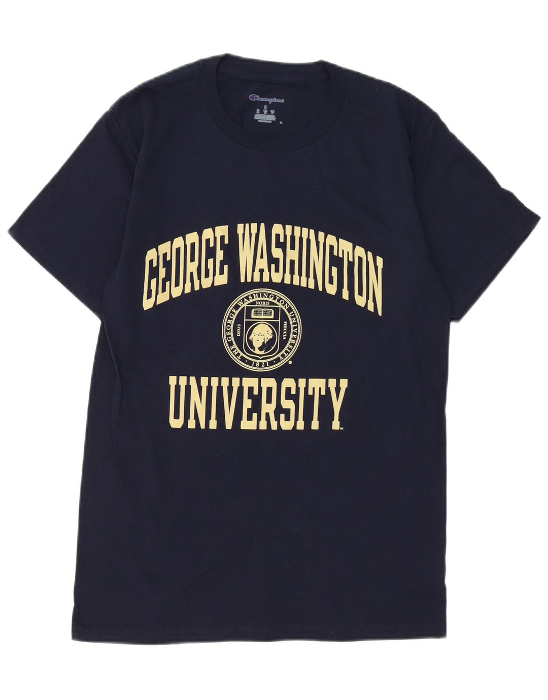 Champion Herre George Washington Grafisk T-shirt Top Lille marineblå bomuld