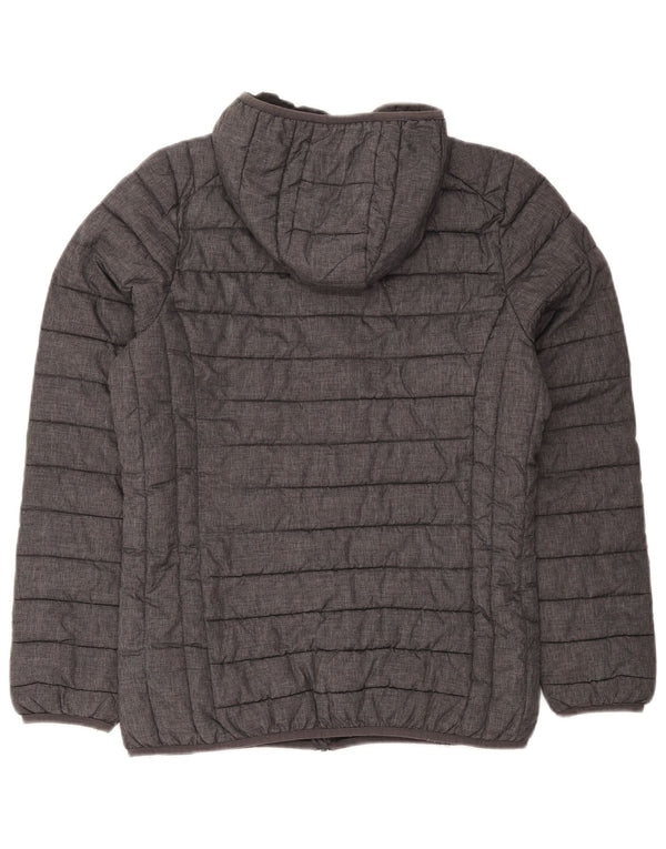 Ellesse Dame Hætte Polstret Jakke UK 14 Medium Grey Polyamid Sports