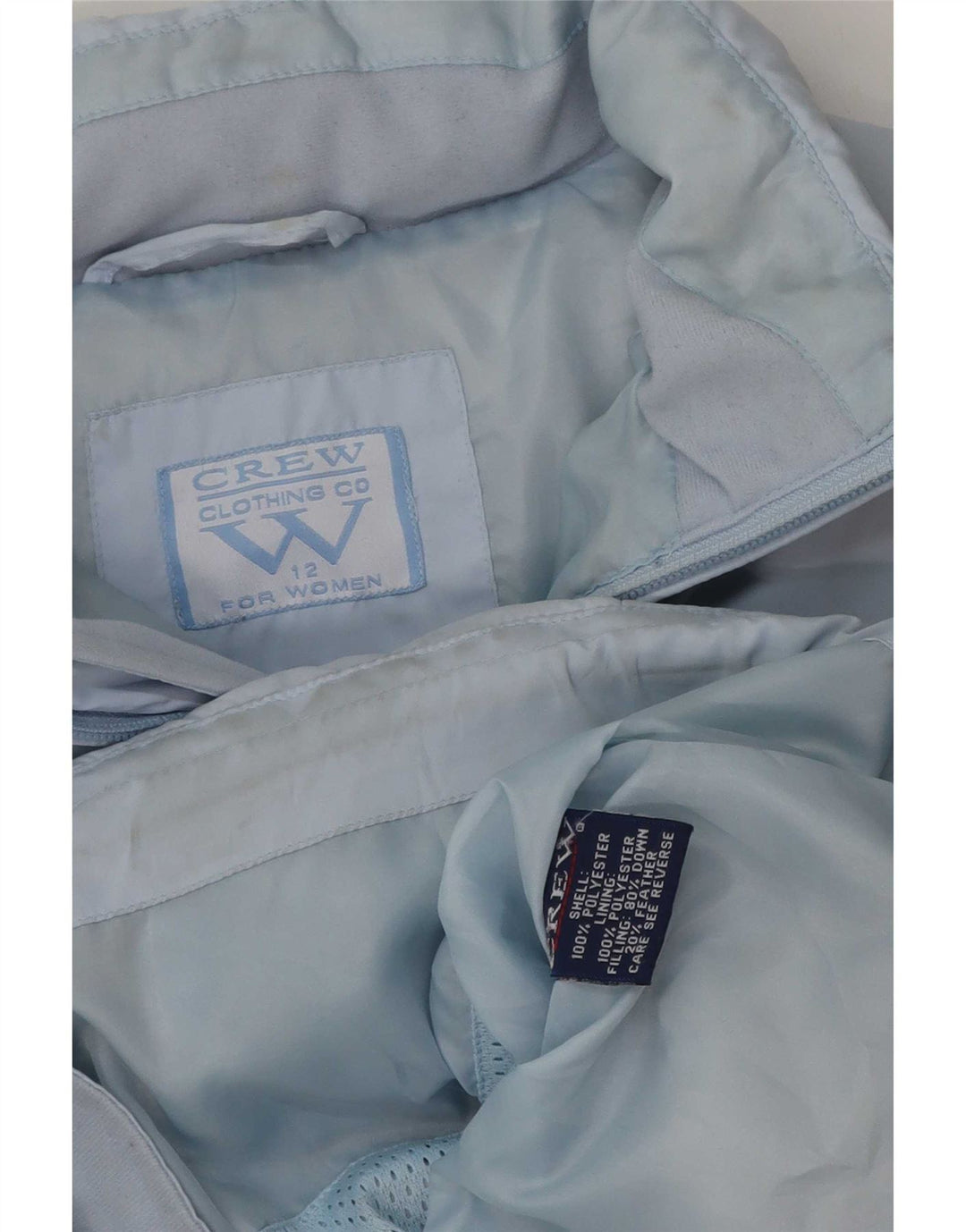 Crew Clothing Dame Polstret Jakke UK 12 Medium Blue Polyester