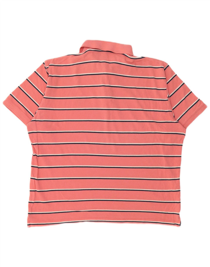 Gant herre poloshirt stor pink stribet bomuld