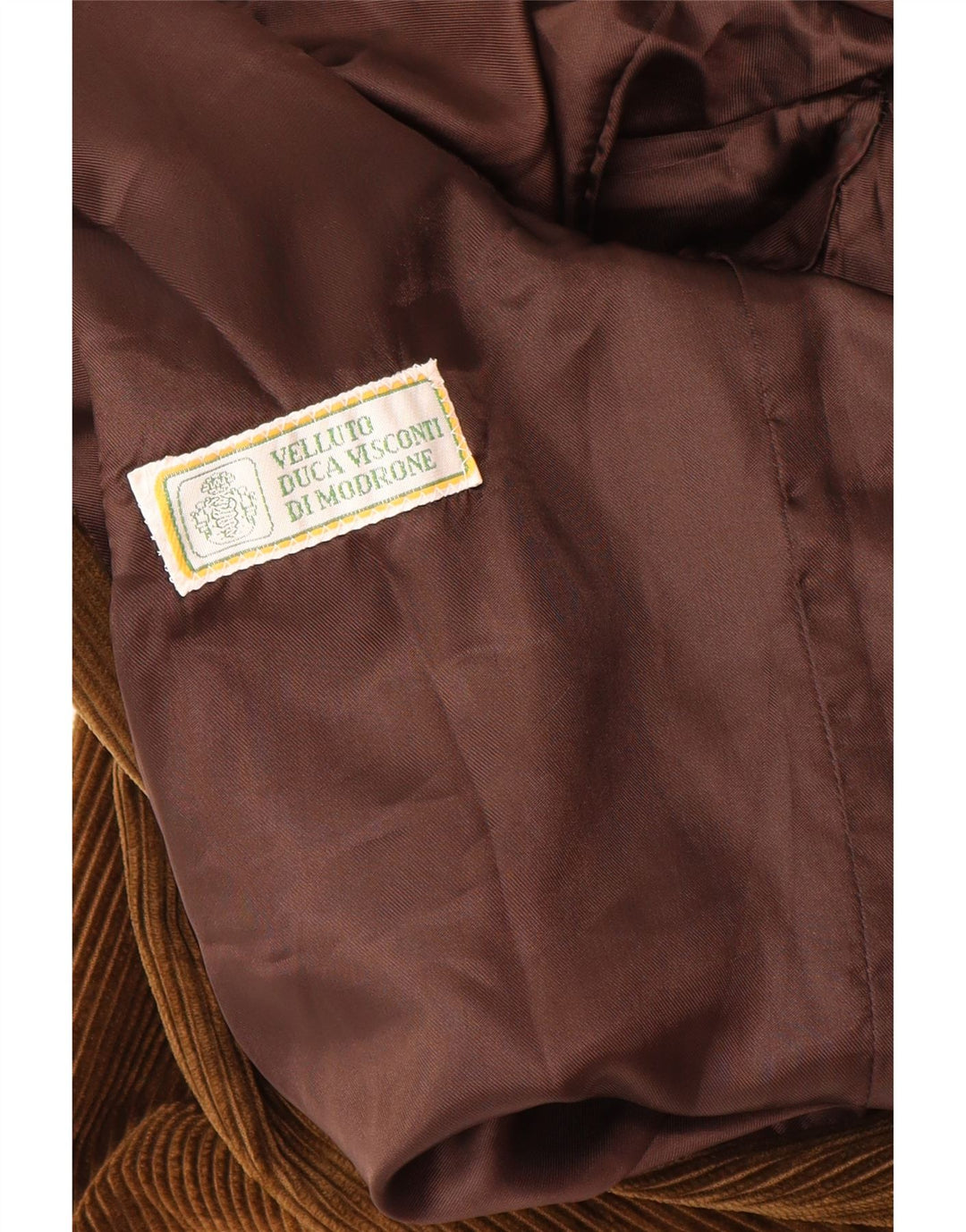 Velluto Duca Visconti Dame 2-knaps Corduroy Blazer Jacket IT 48 XL Khaki