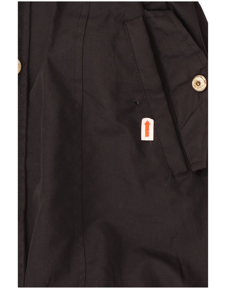 Lipsy Dame Hooded Parka Jacket UK 8 Small Black Polyester