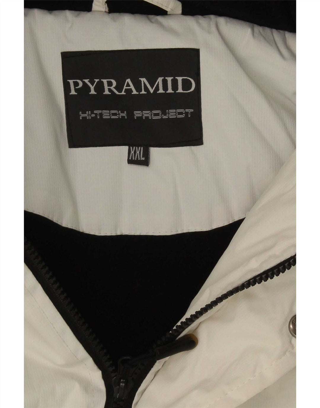 Pyramid Herre Hætte Skijakke UK 44 2XL Hvid Colourblock