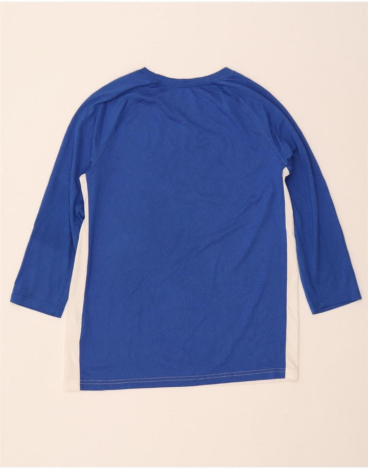 NIKE Dame Dri Fit grafisk top 3/4 ærmer UK 18 XL Hvid Colourblock