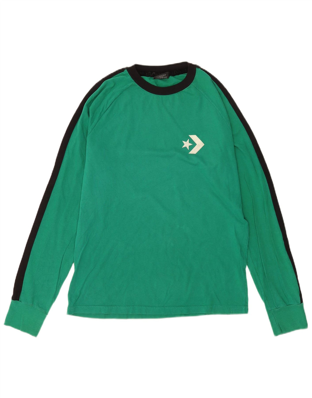 Converse Herre Top Langærmet Medium Grøn Colourblock Bomuld