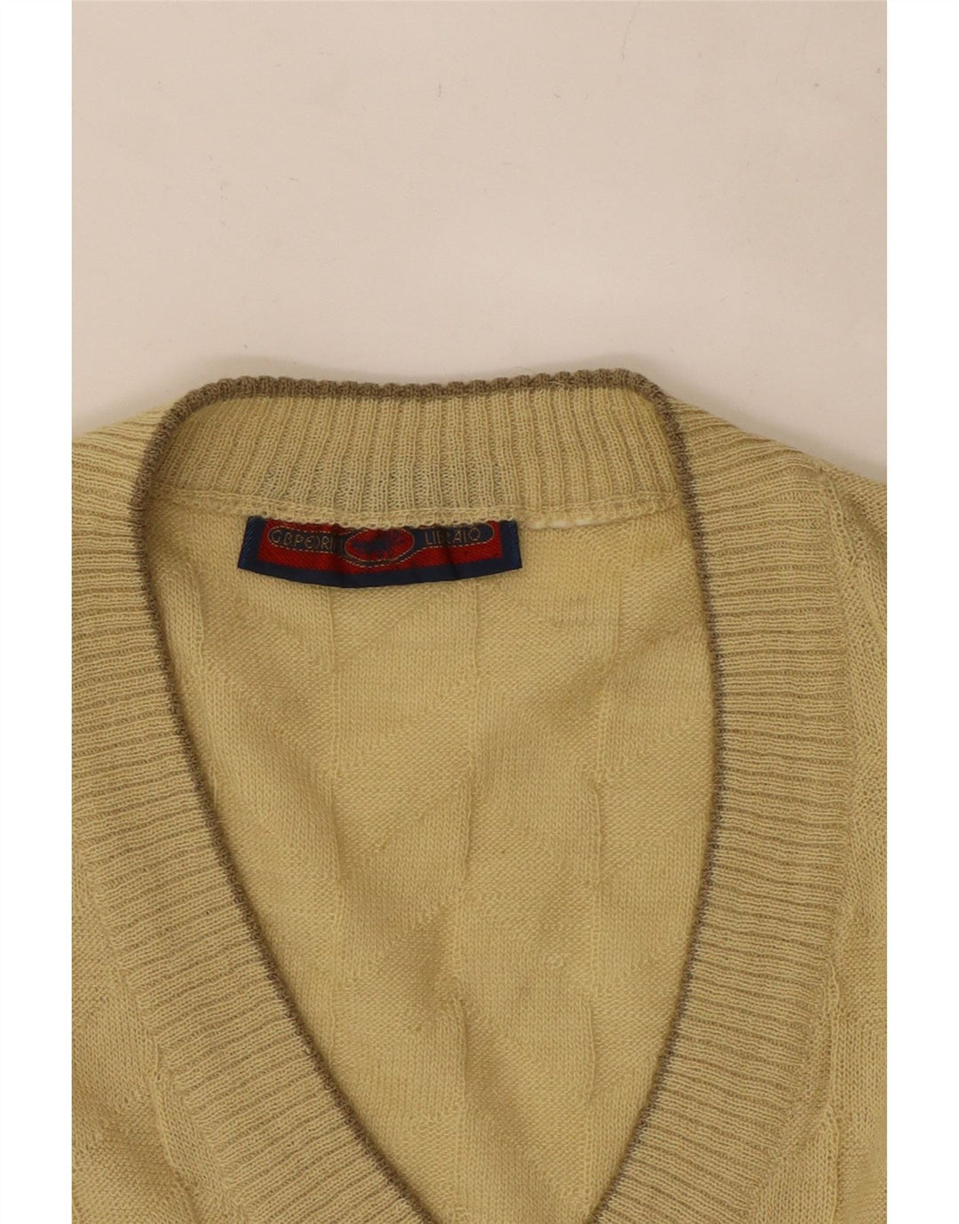 Vintage herrevest tanktop lille beige