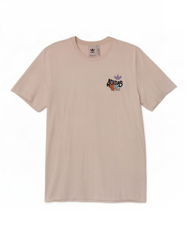 Adidas Grafisk T-shirt top til mænd Medium hvid bomuld