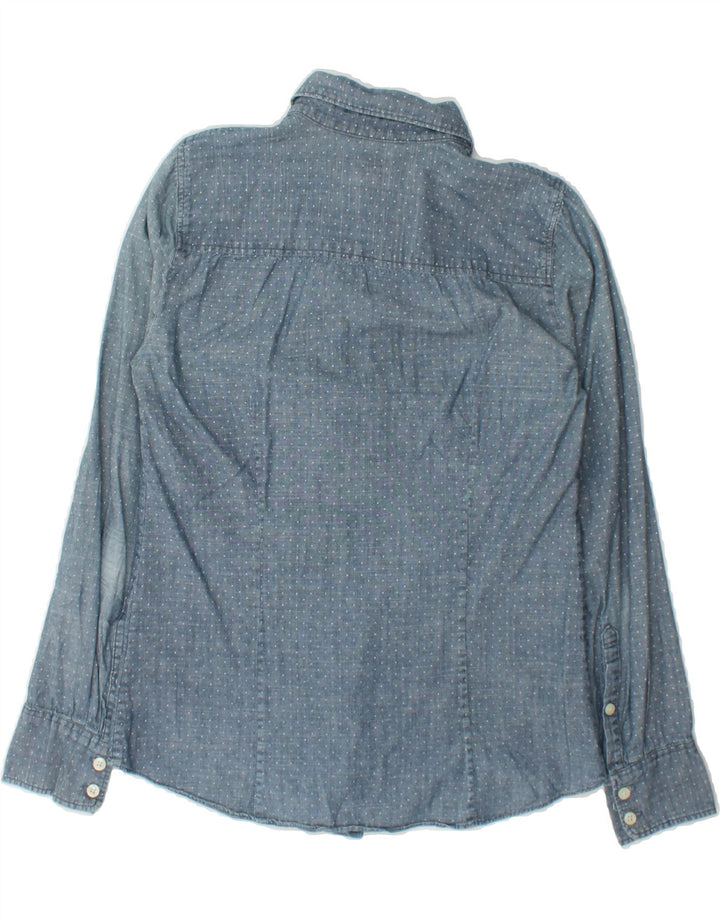 J. CREW Womens Shirt UK 6 XS Blue Spotted Cotton Vintage J. Crew and Second-Hand J. Crew from Messina Hembry 