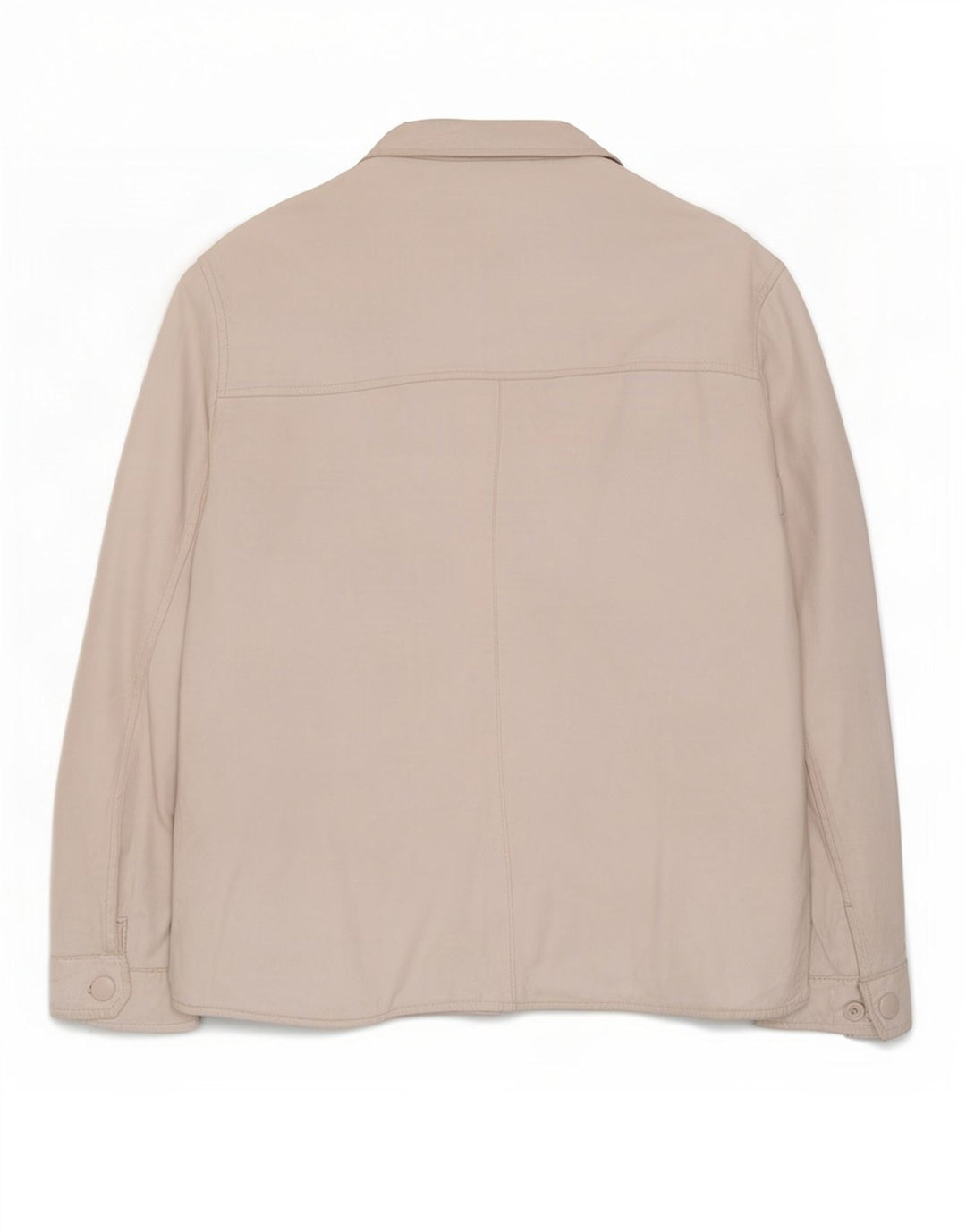 Vintage Dame Overshirt Læder Skjorte IT 46 Large White