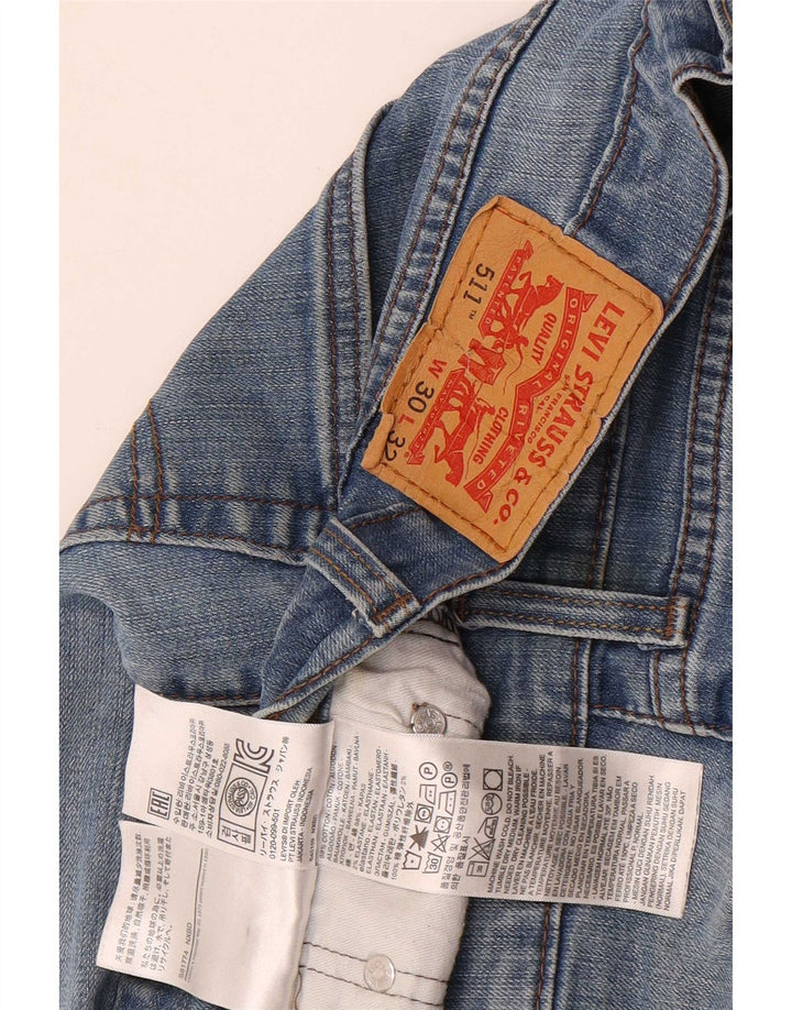 Levi's Herre 511 Slim Jeans W30 L32 Blå Bomuld