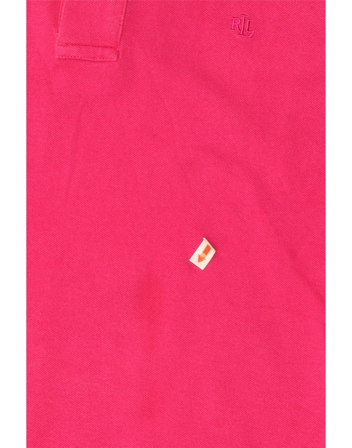 RALPH LAUREN Dame poloshirt UK 18 XL Pink Bomuld