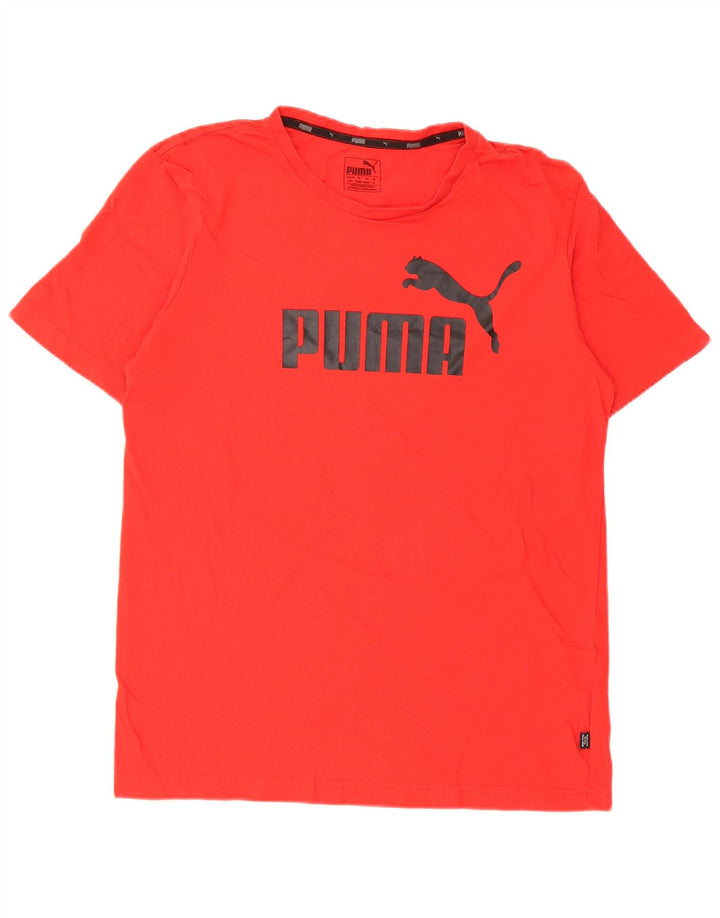 Puma Herre grafisk T-shirt Top Medium Rød Bomuld