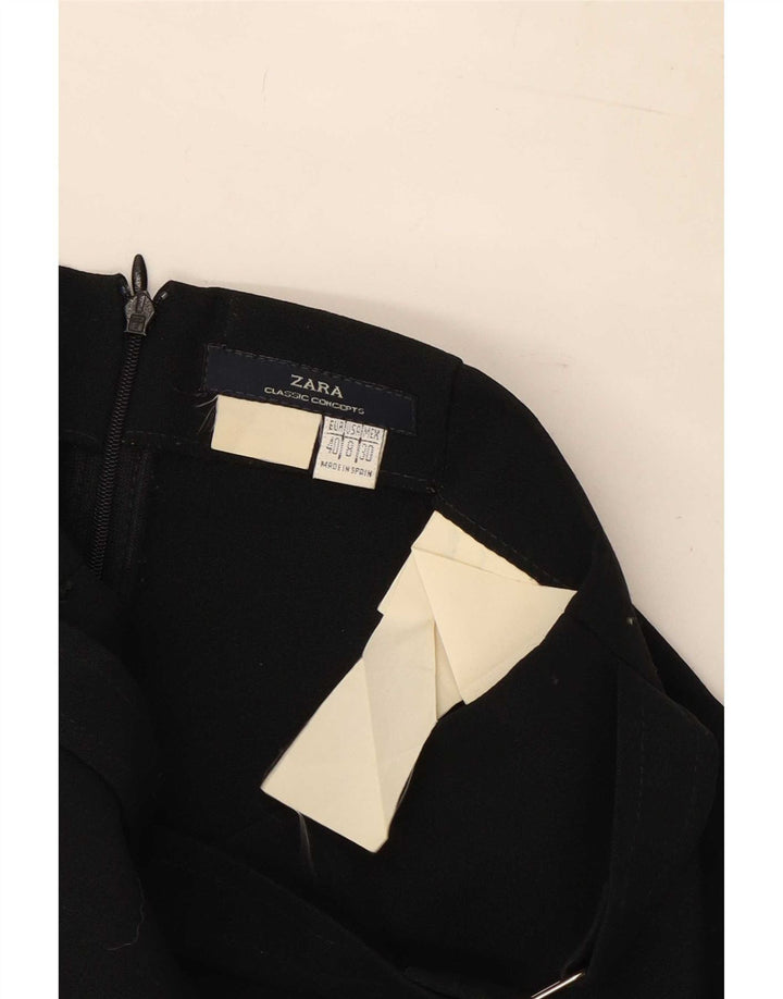 Zara Dame Mininederdel EU 40 Medium W30 Sort