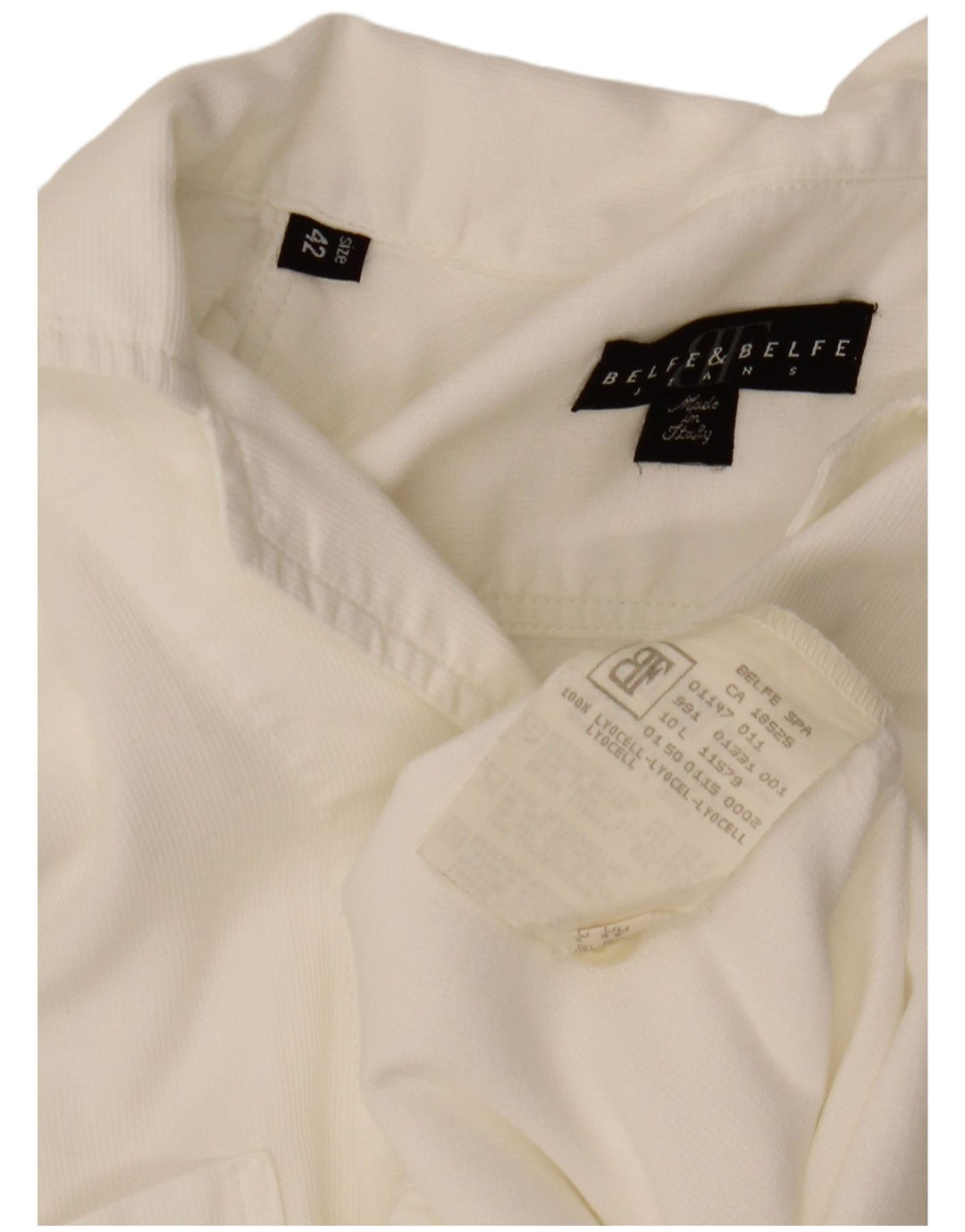 Belfe & Belfe Dame ærmeløs skjorte Bluse IT 42 Medium White Lyocell