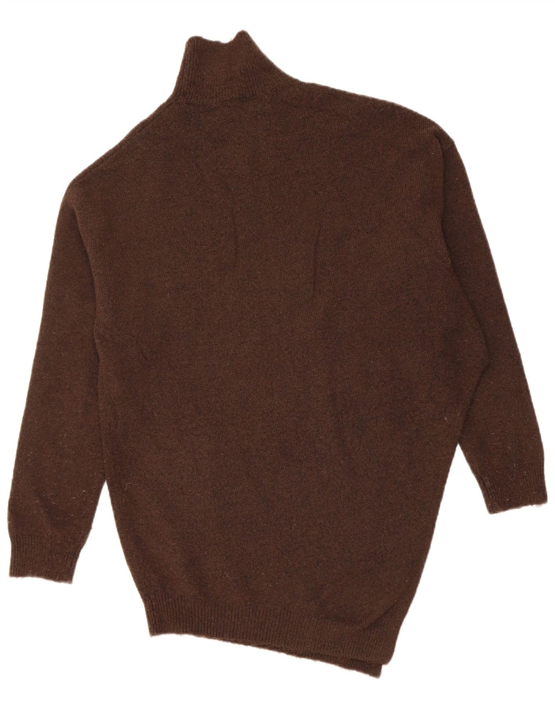 Zara Dame Batwing Roll Neck Jumper Sweater UK 10 Small Brown