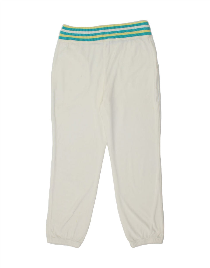 ELLESSE Womens Tracksuit Trousers Joggers UK 16 Large White Polyester Vintage Ellesse and Second-Hand Ellesse from Messina Hembry 