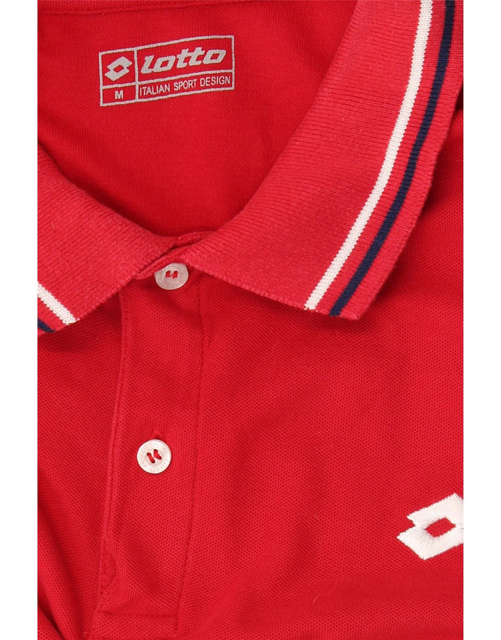 LOTTO Mens Polo Shirt Medium Red Cotton Vintage Lotto and Second-Hand Lotto from Messina Hembry 