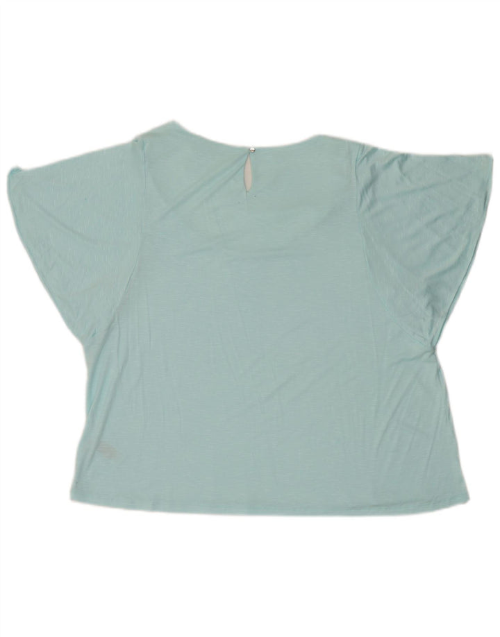 Marks & Spencer Damebluse Top UK 20 2XL Blå Flecked Viscose