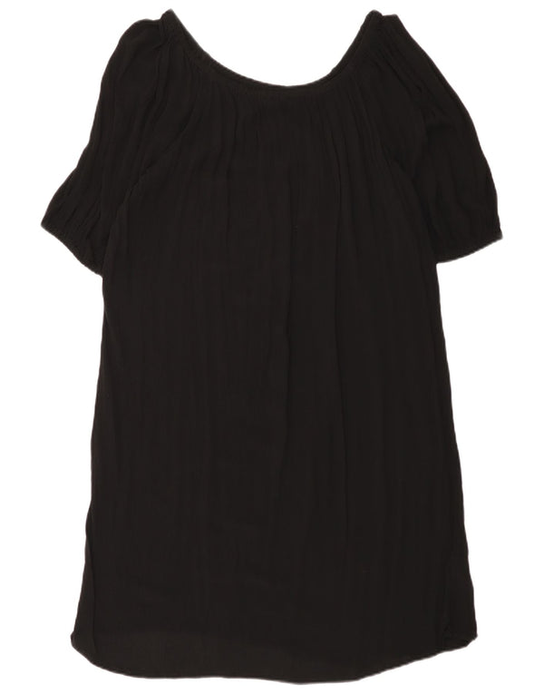Marks & Spencer Womens Shift Dress UK 14 Large Black Viscose