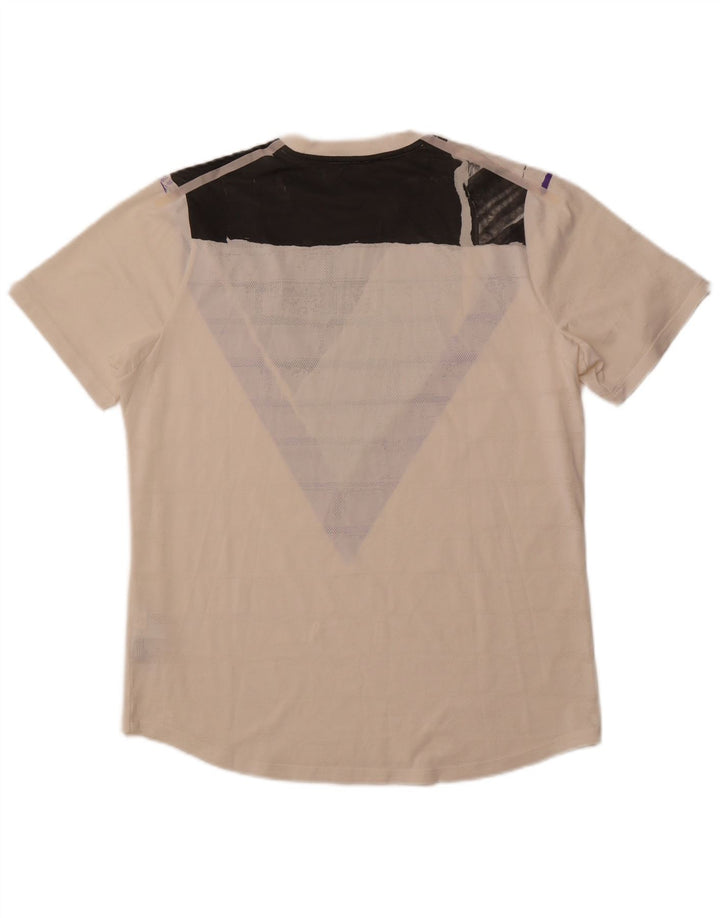 NIKE Herre Dri Fit grafisk T-shirt Top Stor hvid Colourblock Polyester