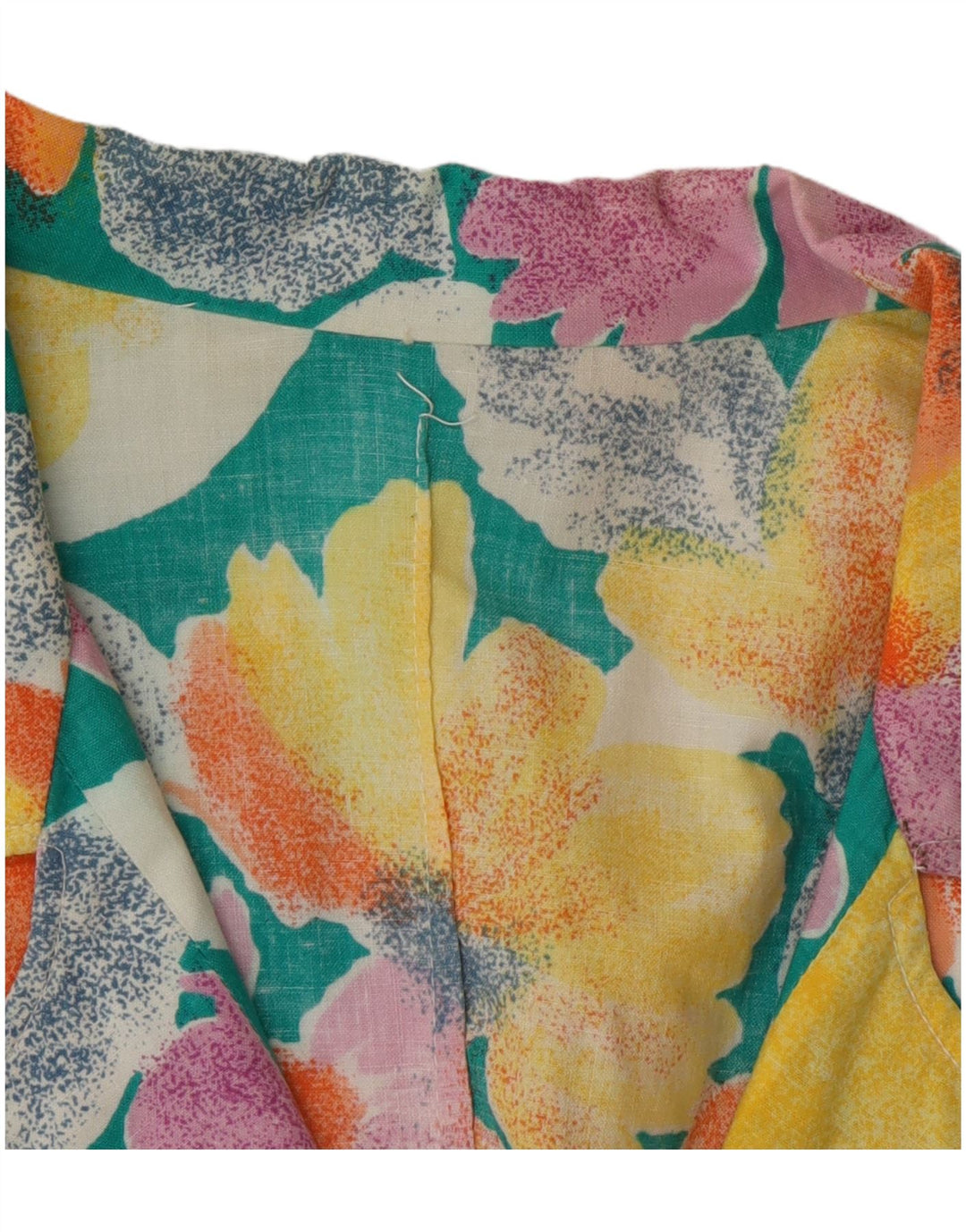 Vintage Dame 3 Button Blazer Jacket UK 16 Large Multicolored Floral