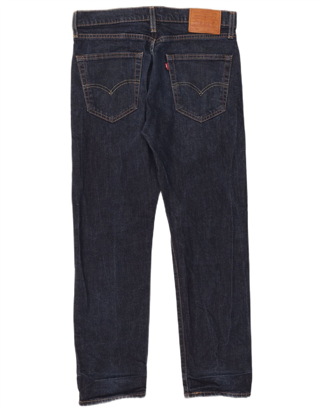LEVI'S Dame 502 Straight Jeans W32 L30 Blå Bomuld