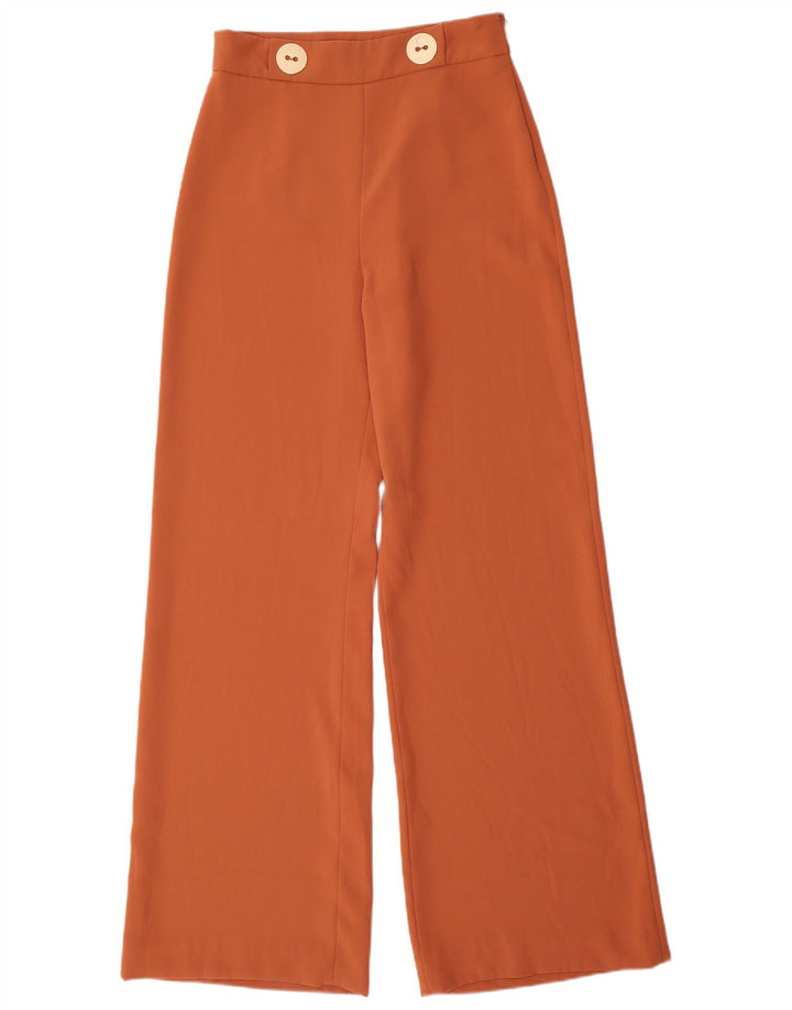 Zara Kvinder Casual Bukser med brede ben Medium W28 L34 Brun