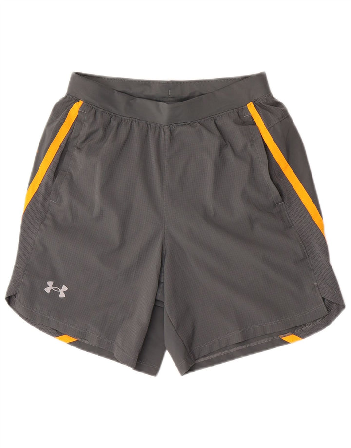 Under Armour Herre grafiske sportsshorts Medium Grå Colourblock Polyester