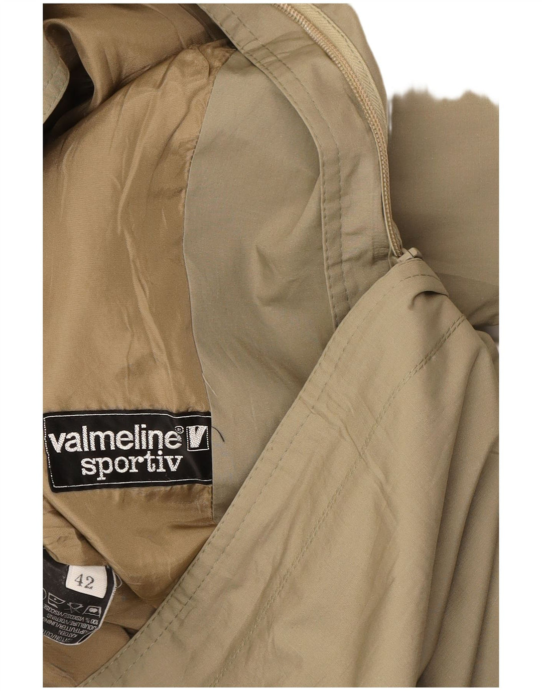 VALMELINE Womens Sportiv Bomber Jacket EU 42 Large Beige Polyester