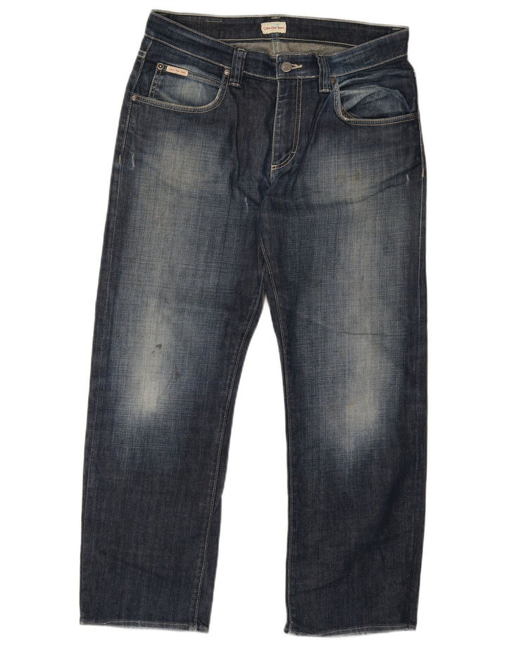 Calvin Klein Straight Jeans til mænd W34 L28 Blå