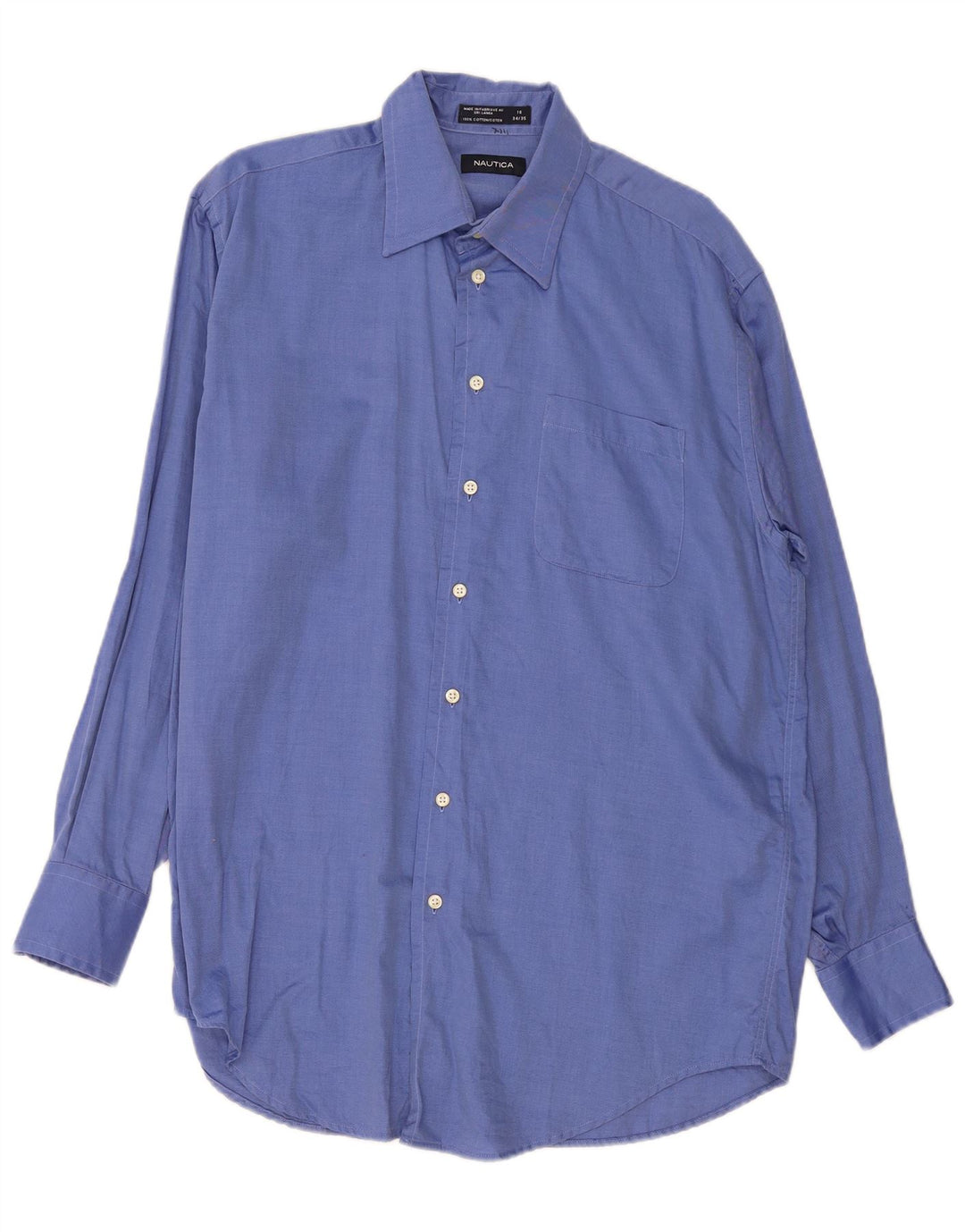 Nautica herreskjorte str. 16 Large Blue Cotton