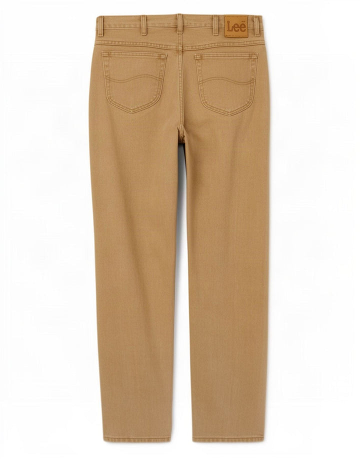 Lee Straight Jeans til mænd W38 L34 Beige Bomuld