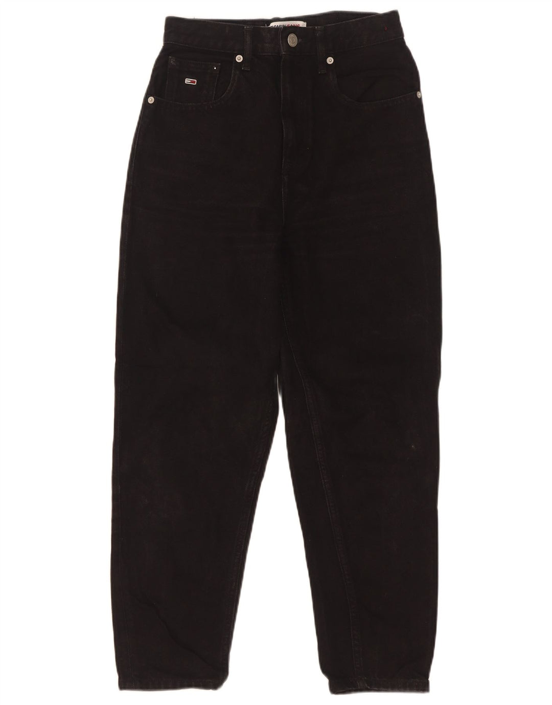 Tommy Hilfiger Dame Crop Tapered Jeans W25 L25 Sort
