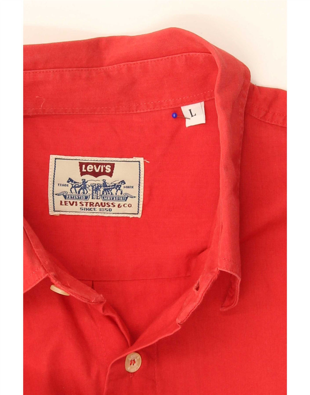 Levi's Kortærmet Herreskjorte Stor Rød