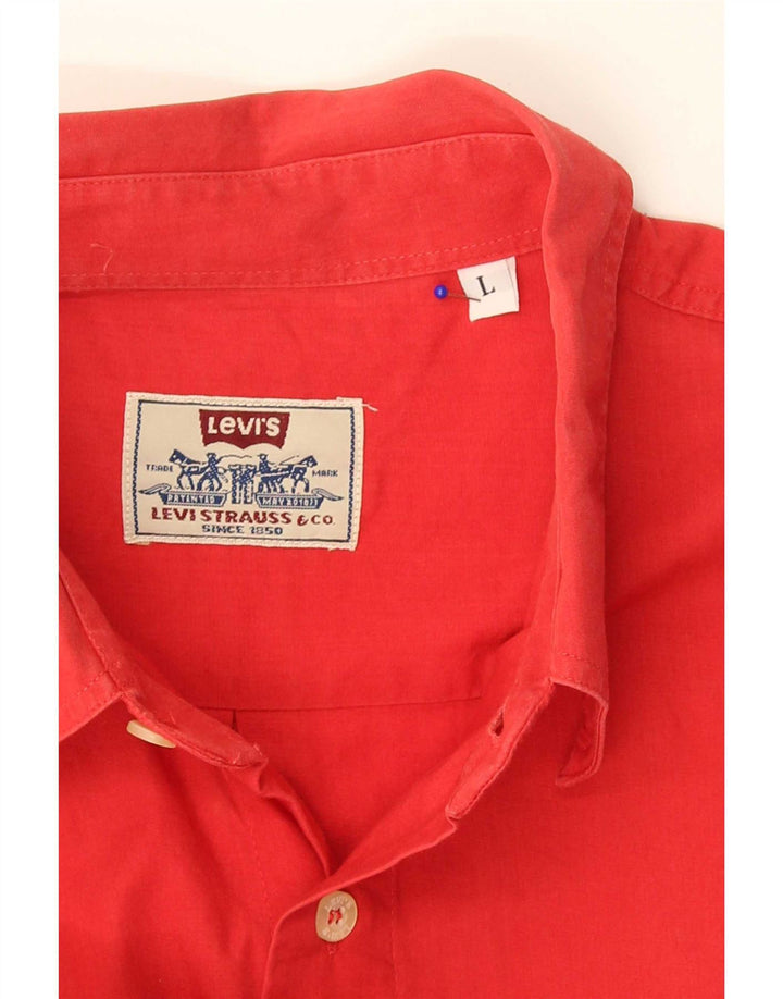 Levi's Kortærmet Herreskjorte Stor Rød
