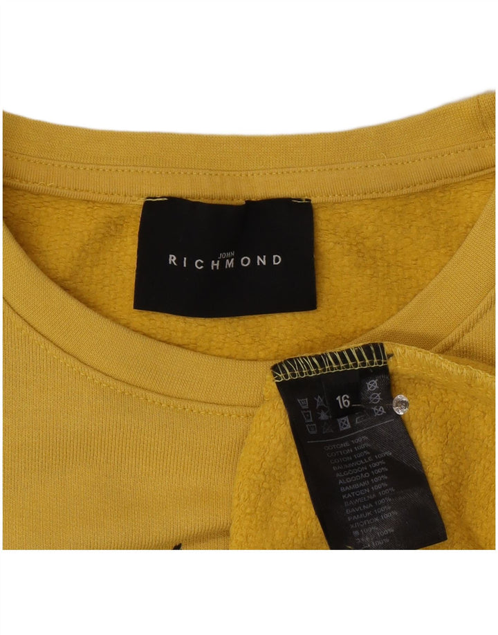 Richmond Boys Grafisk Sweatshirt Jumper 15-16 år Gul Bomuld