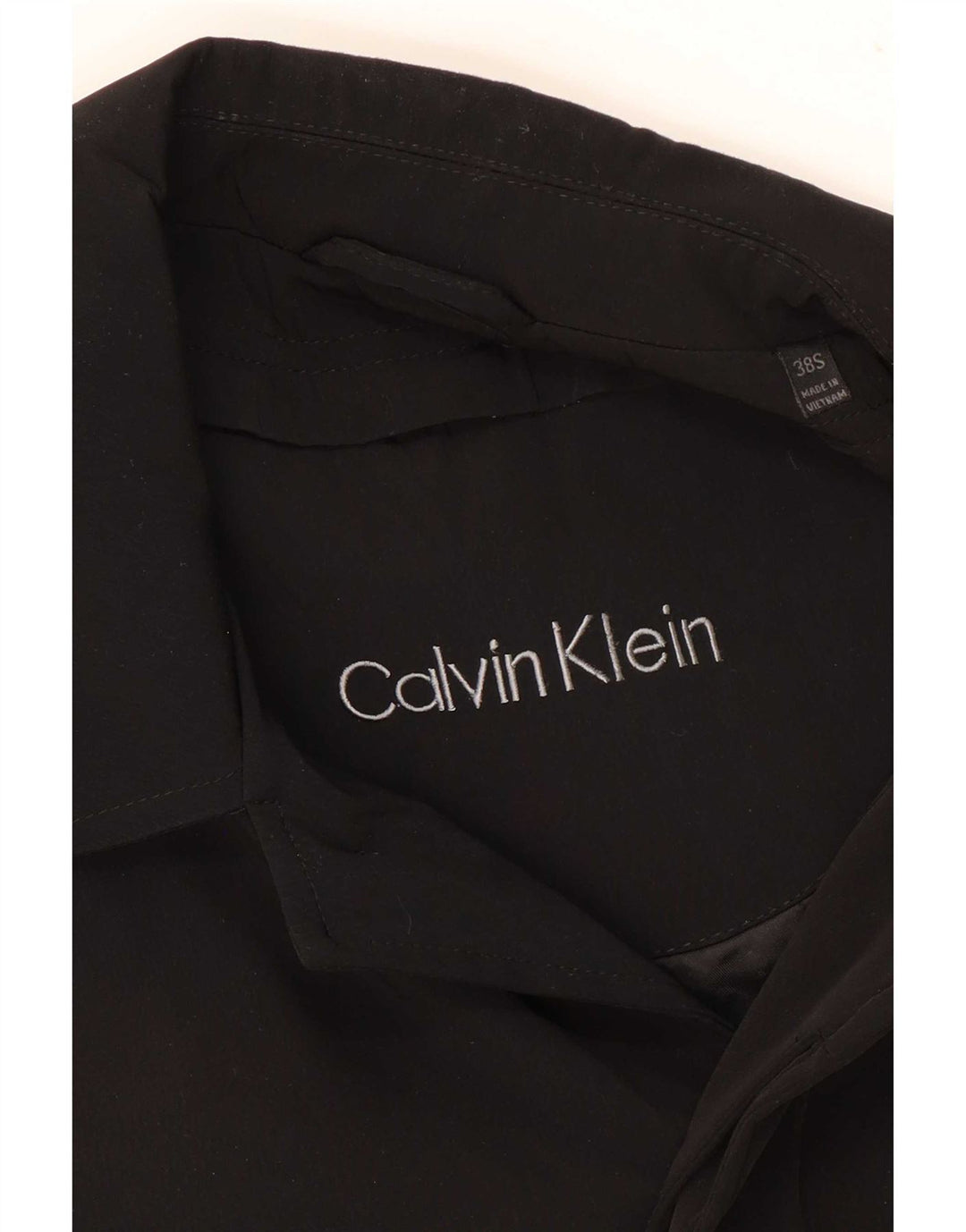 Calvin Klein Herre Overfrakke UK 38 Medium Sort Polyester