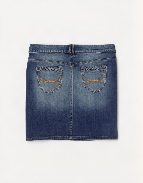 Tom Tailor Dame Mini Denim Nederdel EU 40 Medium W34 Blå Bomuld