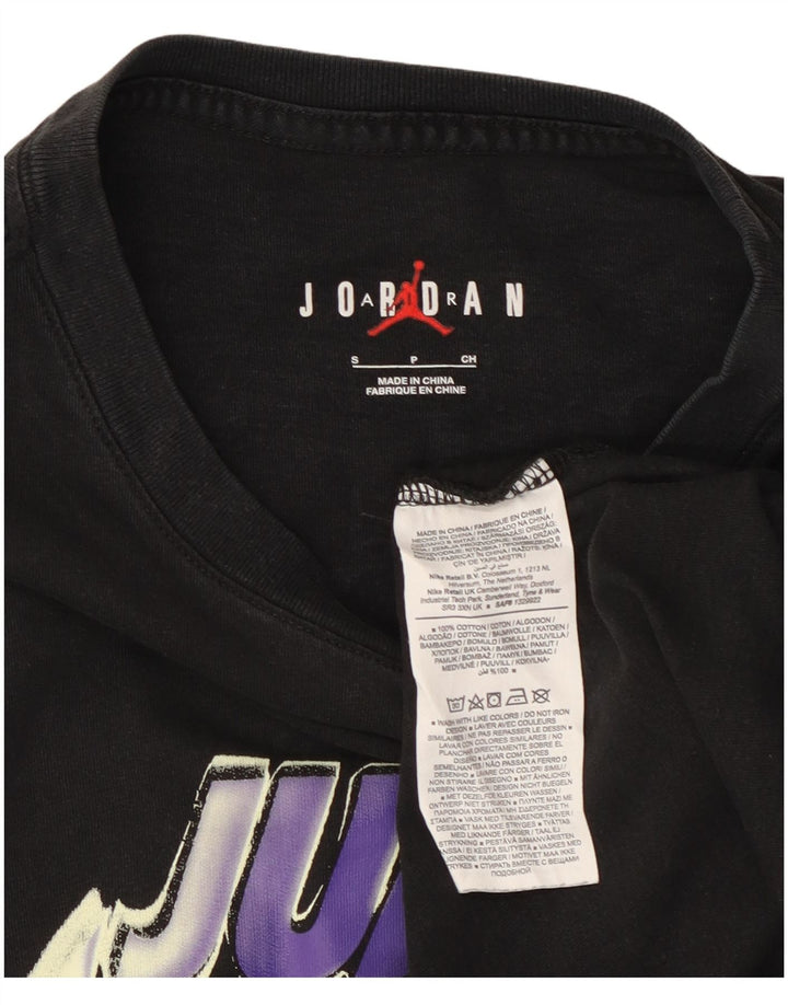 JORDAN Grafisk T-shirt top til mænd, lille sort bomuld