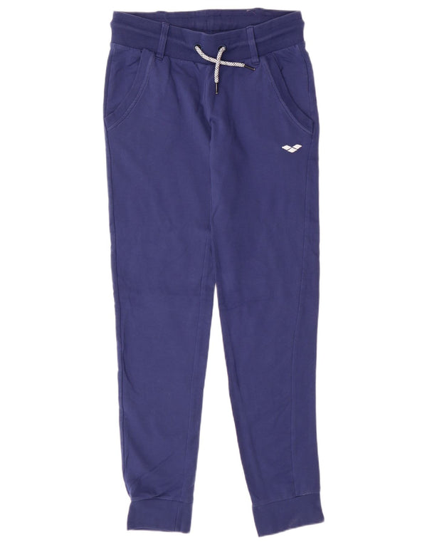 Arena Dame træningsdragt Bukser Joggers UK 10 Small Navy Blue Cotton