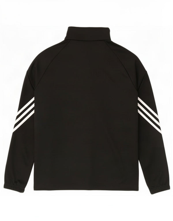 Adidas Boys Climalite Pullover med lynlås-hals træningsdragt Top 13-14 år XL Sort