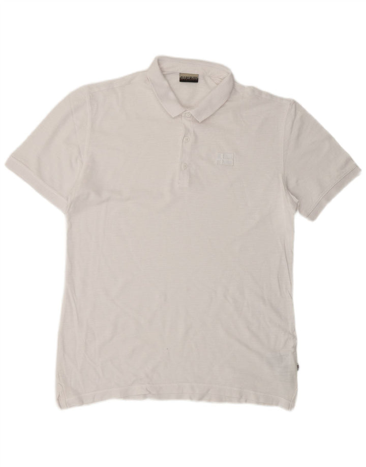 Napapijri Herre poloshirt Stor hvid bomuld