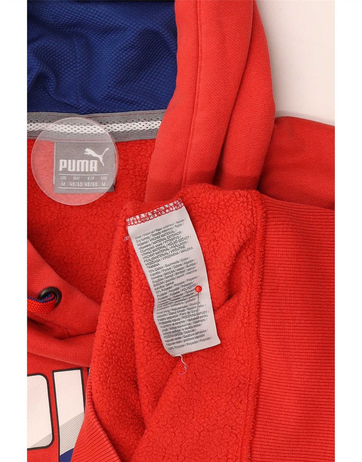 Puma Herre grafisk hættetrøje Jumper Medium Rød Bomuld