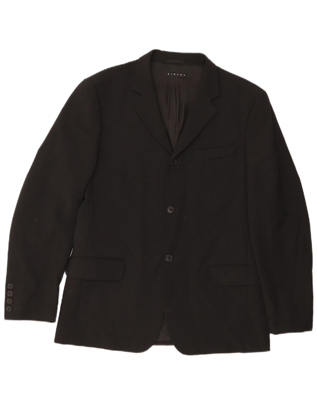 Sisley Herre 3-knaps blazerjakke IT 50 Stor sort polyester