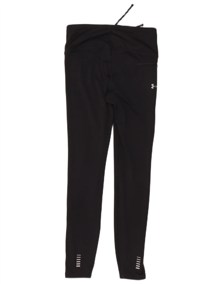 UNDER ARMOUR Dame Leggings UK 10 Lille sort geometrisk polyamid