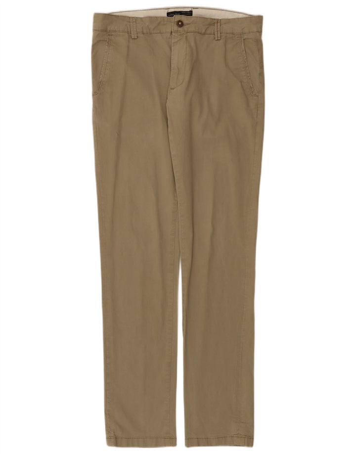 Zara Herre Slim Chino Bukser EU 40 Medium W31 L34 Khaki