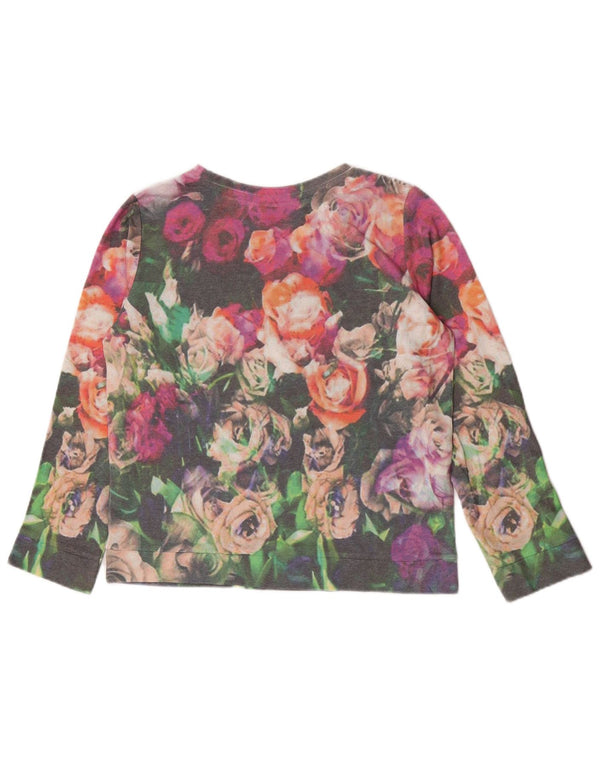 Zara Dame Trafaluc Sweatshirt Jumper UK 14 Medium Multicolored Floral